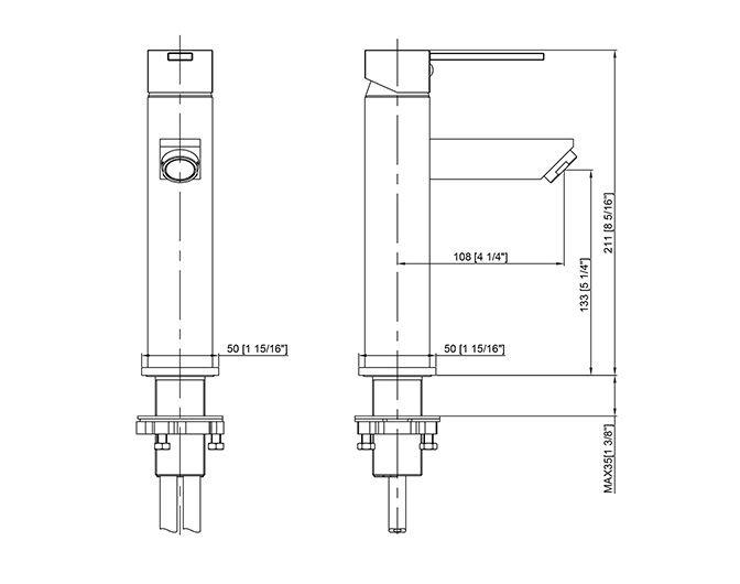 Single-Hole Deck-Mount Basin Faucets