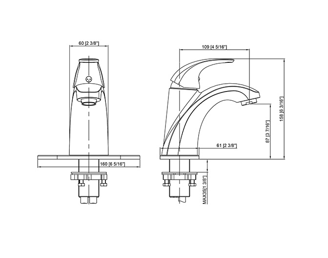 Single-Hole Deck-Mount Basin Faucets