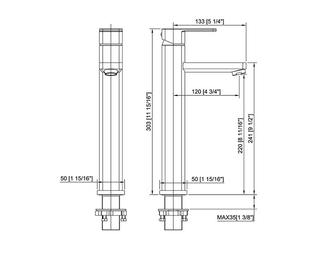 Single-Hole Deck-Mount Basin Faucets