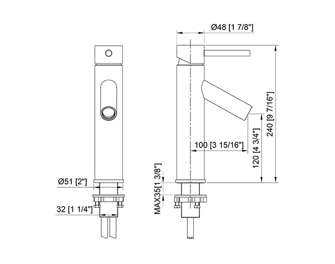 Single-Hole Deck-Mount Basin Faucets